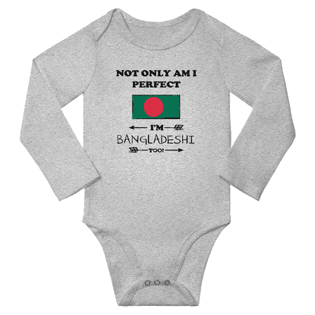 Not Only am i Perfect I m Bangladeshi Too! Baby Long Sleeve Bodysuit (Gray 12 Months)
Not Only am i Perfect I m Bangladeshi Too! Baby Long Sleeve Bodysuit (Gray 12 Months)
