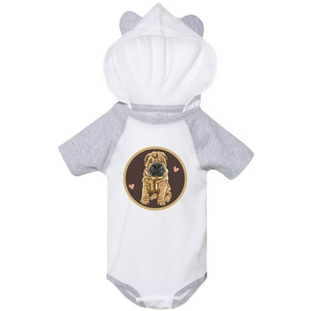 Inktastic Chinese Shar-Pei Dog Art Gift Baby Girl Bodysuit