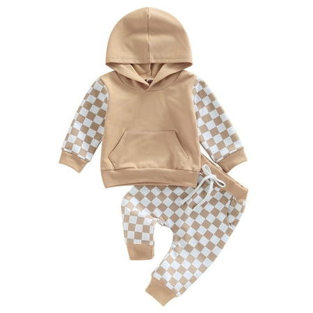 CenturyX Kids Toddler Baby Boy Clothes Hooded Checkered Sweatshirt Pants Suit Fall Winter Outfit Set 6 12 18 24 Months
CenturyX Kids Toddler Baby Boy Clothes Hooded Checkered Sweatshirt Pants Suit Fall Winter Outfit Set 6 12 18 24 Months