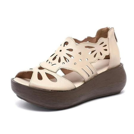 PU Leather Roman Hollow Sandals Women s Platform Open Toe Shoes Back Zipper Design Summer Supply 38 Apricot
PU Leather Roman Hollow Sandals Women s Platform Open Toe Shoes Back Zipper Design Summer Supply 38 Apricot