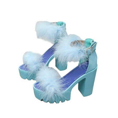 Rotosw Women Heeled Sandals Ankle Strap Dress Sandal Summer High Heels Office Shoes Wedding Non-slip Fluffy Light Blue 6.5
Rotosw Women Heeled Sandals Ankle Strap Dress Sandal Summer High Heels Office Shoes Wedding Non-slip Fluffy Light Blue 6.5