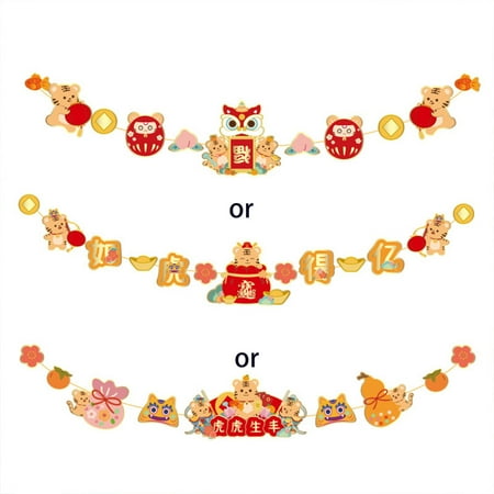 1 Set Chinese New Year of The Tiger for Banner Cute Cartoon Animal Lucky Letter Paper Hanging Flag Bunting Garland Wall Window Ceiling Decoration Party Favors
1 Set Chinese New Year of The Tiger for Banner Cute Cartoon Animal Lucky Letter Paper Hanging Flag Bunting Garland Wall Window Ceiling Decoration Party Favors