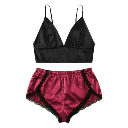 DNDKILG Women s Lace Pajama Set Casual 2 Piece Cami Crop Top Shorts Set Lounge Lingerie Nighty M
DNDKILG Women s Lace Pajama Set Casual 2 Piece Cami Crop Top Shorts Set Lounge Lingerie Nighty M