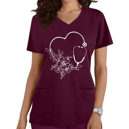 Hvyesh Independence Day Deals Scrub Tops for Women Pocket Sporty Quick-Dry Stretch V-Neck Workwear Anti-Wrinkle Wrap Medical Scrubs for Women Blue Scrubs for women S
Hvyesh Independence Day Deals Scrub Tops for Women Pocket Sporty Quick-Dry Stretch V-Neck Workwear Anti-Wrinkle Wrap Medical Scrubs for Women Blue Scrubs for women S