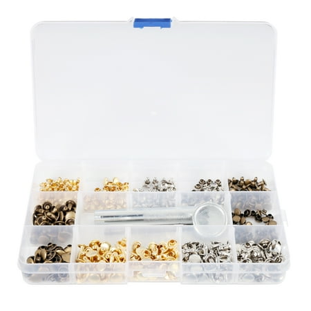 240/360/480Pcs Leather Repairing Decor Rivets Tubular Metal Single Fixing Tool Kit-4colors
240/360/480Pcs Leather Repairing Decor Rivets Tubular Metal Single Fixing Tool Kit-4colors