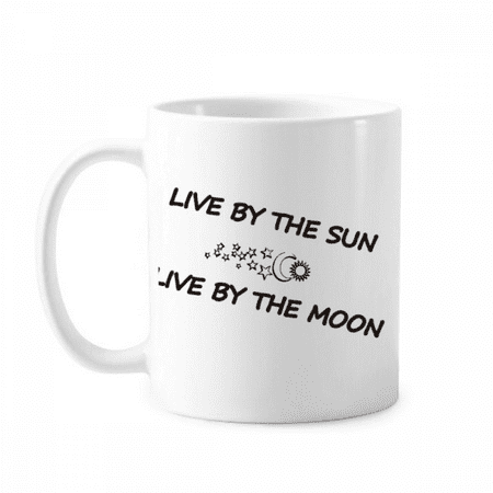 

Live By The Sun/Moon Art Deco Fashion Mug Pottery Cerac Coffee Porcelain Cup Tableware
