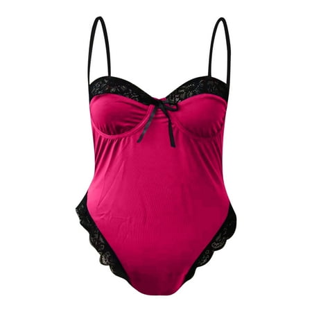 Women s Sexy Bowknot Lace Stitching Sling One-Piece Pajamas Sexy Suspenders Lingerie
Women s Sexy Bowknot Lace Stitching Sling One-Piece Pajamas Sexy Suspenders Lingerie