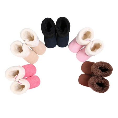 Zhaomeidaxi Newborn Baby Boys Girls Snow Winter Boots Infant Toddler Soft Sole Anti-Slip Winter Warm Crib Booties Shoes