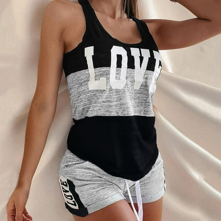 Womens 2 Piece Pajama Set Lingerie Satin Tank and Shorts Sleepwear Casual Nighty Black L
Womens 2 Piece Pajama Set Lingerie Satin Tank and Shorts Sleepwear Casual Nighty Black L