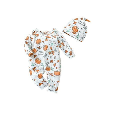 Kuriozud Babys Casual Jumpsuit Hat Cute Thanksgiving Turkey Print Long Sleeve Long Pants
Kuriozud Babys Casual Jumpsuit Hat Cute Thanksgiving Turkey Print Long Sleeve Long Pants