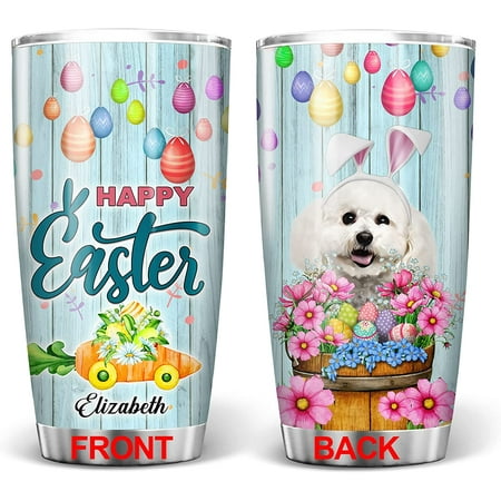 Customized Happy Easter Dog Tumbler Bichon Frise With Rabbit Ear Insulated Tumbler 20oz Easter Egg Carrot Daisy Flower Spring Holiday Gifts Dog Lover Pet Owner Housewarming Gift
Customized Happy Easter Dog Tumbler Bichon Frise With Rabbit Ear Insulated Tumbler 20oz Easter Egg Carrot Daisy Flower Spring Holiday Gifts Dog Lover Pet Owner Housewarming Gift