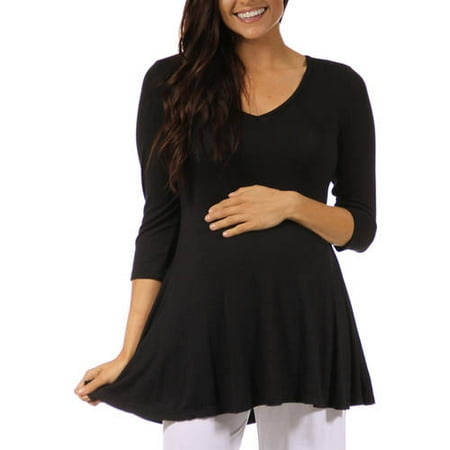 Women s 3/4 Maternity Sleeve V-neck Tunic