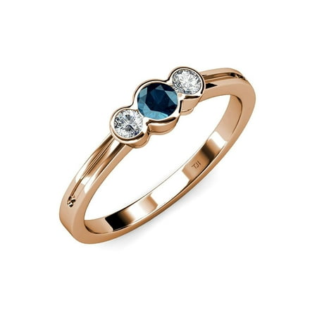 Blue and White Diamond (SI2-I1 G-H) Three Stone Ring 0.49 ct tw in 14K Rose Gold.size 6.0
Blue and White Diamond (SI2-I1 G-H) Three Stone Ring 0.49 ct tw in 14K Rose Gold.size 6.0