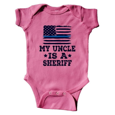 Inktastic Uncle Is A Sheriff Law Enforcement Gift Baby Boy or Baby Girl Bodysuit
