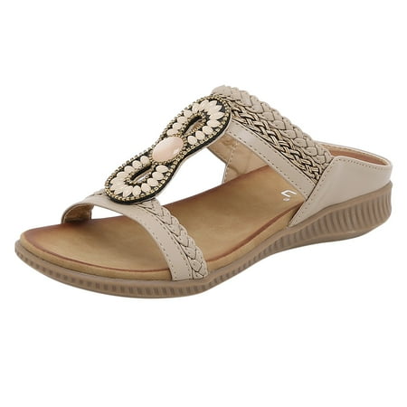 Womens Wedges Shoes Elastic Band Casual Bohemian Sandals Boho Beach Flip Flops Sandals Pool Slide Sandals for Women Bear Sandals for Women
Womens Wedges Shoes Elastic Band Casual Bohemian Sandals Boho Beach Flip Flops Sandals Pool Slide Sandals for Women Bear Sandals for Women