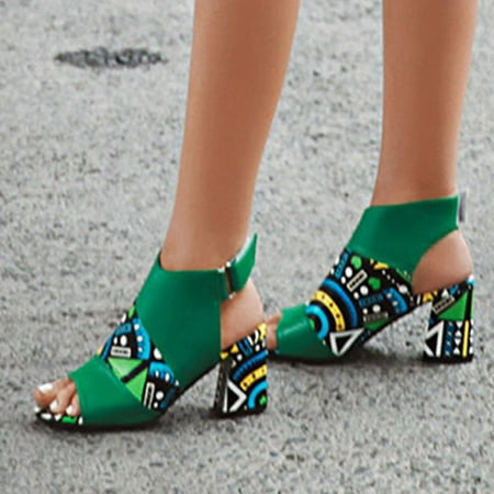 HIMIWAY Wedge Sandals for Women Women Stylish Print Sandals Boots Peep Toe Hook&Loop Strap Summer High Heel Shoe Green 38
HIMIWAY Wedge Sandals for Women Women Stylish Print Sandals Boots Peep Toe Hook&Loop Strap Summer High Heel Shoe Green 38