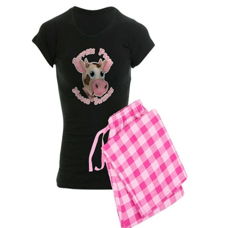 CafePress - Mood Swing Cow Design - Women s Dark Pajamas