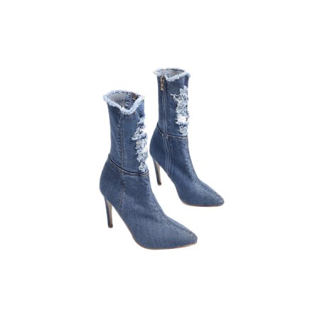 Lacyhop Women Office Casual High Heel Boots Fashion Sexy Shoes Breathable Side Zip Mid Calf Boot Blue 7
Lacyhop Women Office Casual High Heel Boots Fashion Sexy Shoes Breathable Side Zip Mid Calf Boot Blue 7