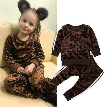 Qtinghua Toddler Baby Girls 2Pcs Outfits Long Sleeve Velvet Pullover Sweatshirt Tops+Long Pants Set Kids Warm Autumn Winter Clothes Brown 2-3 Years
Qtinghua Toddler Baby Girls 2Pcs Outfits Long Sleeve Velvet Pullover Sweatshirt Tops+Long Pants Set Kids Warm Autumn Winter Clothes Brown 2-3 Years