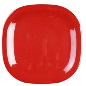 Thunder Group PS3008RD Passion Red Square Melamine Plate 8-1/4 - 1 doz.