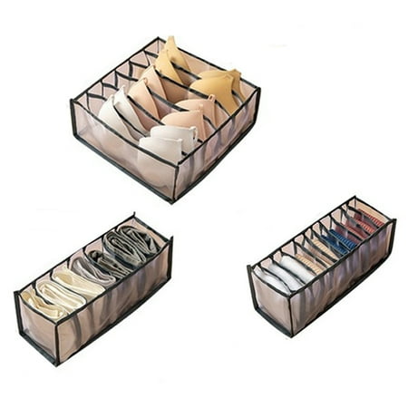 3Pcs/Set Underwear Bra Socks Panty Storage Boxes Organizers Wardrobe Closet Home Organization Drawer Dormitory Grey
3Pcs/Set Underwear Bra Socks Panty Storage Boxes Organizers Wardrobe Closet Home Organization Drawer Dormitory Grey
