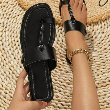Women Flat Sandals Fashion Flat Flip Flops Home Outdoor Waterproof Beach Slippers Fuzzy Slippers for Womens (Black 8)-40
Women Flat Sandals Fashion Flat Flip Flops Home Outdoor Waterproof Beach Slippers Fuzzy Slippers for Womens (Black 8)-40