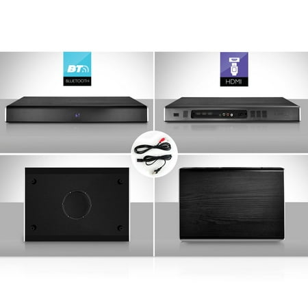 Pyle Home Psbv830hdbt Bluetooth (r) Hd Tabletop Tv Sound Base Speaker System