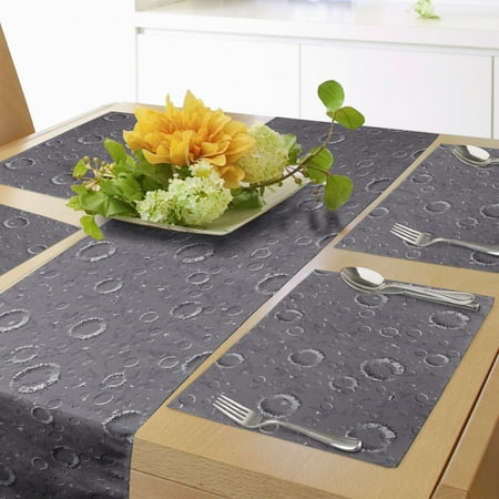 Space Table Runner & Placemats Surface of an Asteroid Planet Pattern with Huge Crater Spots and Circles Universe Theme Set for Dining Table Placemat 4 pcs + Runner 16 x90 Dimgrey by Ambesonne
Space Table Runner & Placemats Surface of an Asteroid Planet Pattern with Huge Crater Spots and Circles Universe Theme Set for Dining Table Placemat 4 pcs + Runner 16 x90 Dimgrey by Ambesonne