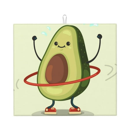 Pofeuu Avocado1 Print Ultra Water Absorbent Microfiber Dish Drying Mat Drying Mat for Kitchen Kitchen Counter Accessories
Pofeuu Avocado1 Print Ultra Water Absorbent Microfiber Dish Drying Mat Drying Mat for Kitchen Kitchen Counter Accessories