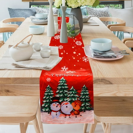 DTOWER Christmas Table Runner with White Santa Claus Snowman Pattern Red Table Runners Holiday Party Decor Supplies Family Gathering Xmas Theme Decorations
DTOWER Christmas Table Runner with White Santa Claus Snowman Pattern Red Table Runners Holiday Party Decor Supplies Family Gathering Xmas Theme Decorations