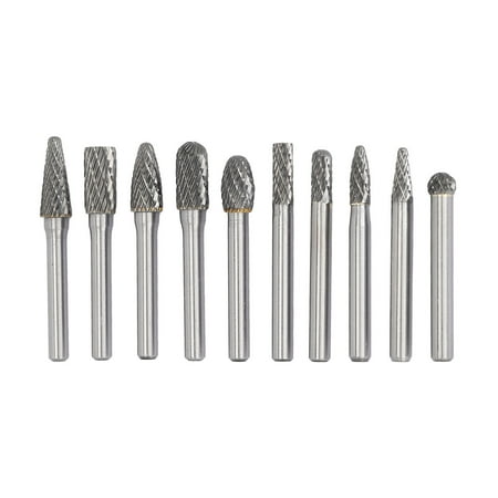 10Pcs Rotary Files Bits Set Tungsten Carbide Files Bits Set for Metal Wood Grinding
10Pcs Rotary Files Bits Set Tungsten Carbide Files Bits Set for Metal Wood Grinding
