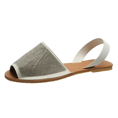 Larisalt Womens Sandals Women s Rhinestone Flip Flops Beach Flat Thong Sandals White
Larisalt Womens Sandals Women s Rhinestone Flip Flops Beach Flat Thong Sandals White