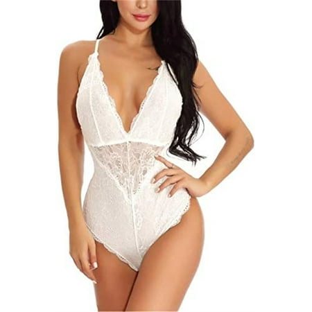 V-Neck See Through Lingerie Floral Lace Babydoll Sexy Lingerie for Women One Piece Bodysuit
V-Neck See Through Lingerie Floral Lace Babydoll Sexy Lingerie for Women One Piece Bodysuit