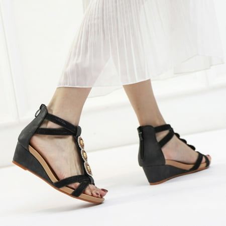 Cathalem New Casual Slipper Lady Slides With Square Head Hollowed Out Ladies Women Beach Flip Party Sandals for Women with Heels Black 8
Cathalem New Casual Slipper Lady Slides With Square Head Hollowed Out Ladies Women Beach Flip Party Sandals for Women with Heels Black 8