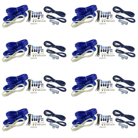 VM Audio 4-Gauge Car Amplifier Installation Wiring Wire Kit+RCA (8 Pack) SRSK4B