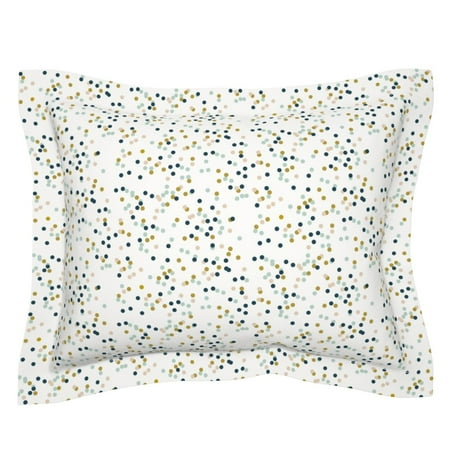 Confetti Dots Geometric Modern Pillow Sham by Roostery