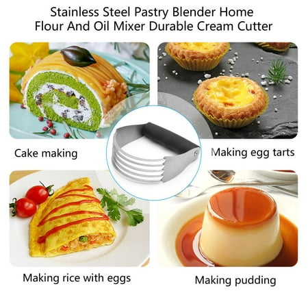 

OUTAD Stainless Steel Pastry Blender Home Flour And Oil Mixer Biscuit Play Powder Device Durable Cream Cutter Kitchen Tools