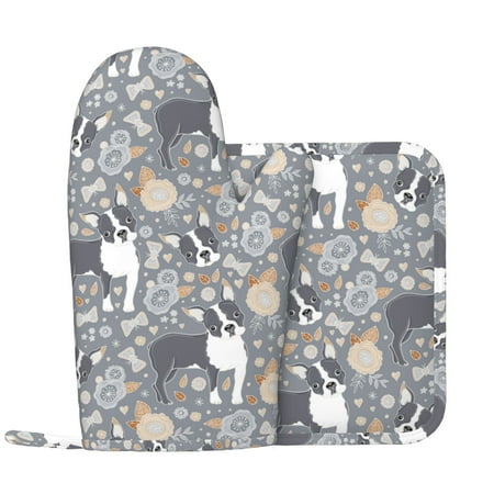 Oven Mitts and Pot Holders Sets Cute dog and flowers Non-Slip Silicone Oven Gloves Potholders Cotton Lining Heat Resistant Gloves Hot Pads for Kitchen Cooking Baking
Oven Mitts and Pot Holders Sets Cute dog and flowers Non-Slip Silicone Oven Gloves Potholders Cotton Lining Heat Resistant Gloves Hot Pads for Kitchen Cooking Baking