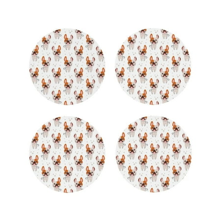 Leather Coasters with Heat-resistant for Drinks Cute French Bulldog White -标题2 Round Shape
Leather Coasters with Heat-resistant for Drinks Cute French Bulldog White -标题2 Round Shape