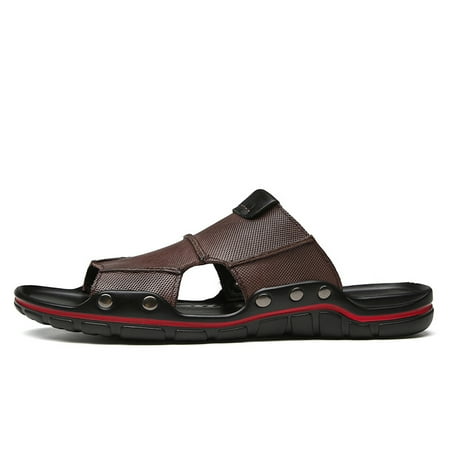 Men‘s Leather Slides Fashion Lightweight Slippers Casual Wear-resistant House Shoes Comfortable Open Toe Non-Slip Sandals For Indoor Outdoor Beach Shower
Men‘s Leather Slides Fashion Lightweight Slippers Casual Wear-resistant House Shoes Comfortable Open Toe Non-Slip Sandals For Indoor Outdoor Beach Shower