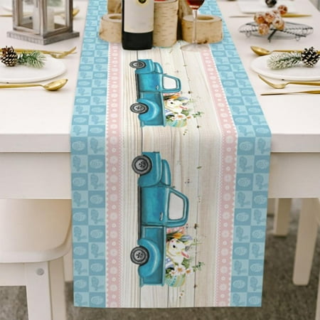 Reusable Cotton Linen Easter Day Decorations Table Runners Holiday Decor Easter Eggs Rabbit Dresser Scarves Easter Gnome for Farmhouse Kitchen Home Dining Spring Holiday - 13inches x 74inches
Reusable Cotton Linen Easter Day Decorations Table Runners Holiday Decor Easter Eggs Rabbit Dresser Scarves Easter Gnome for Farmhouse Kitchen Home Dining Spring Holiday - 13inches x 74inches