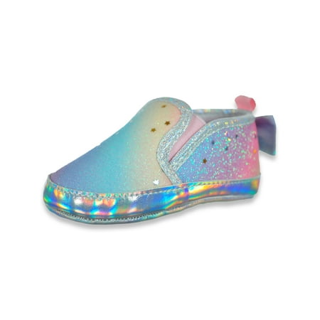 Laura Ashley Baby Girls Hologram Shoes - pastel 6 - 9 months (Newborn)