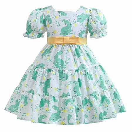 CLZOUD Dresses for Kids Girls Green Cotton Blend Toddler Girls Dress Short Sleeve Princess Rabbit Cartoon Dress for Children Clothing Fashion 100
CLZOUD Dresses for Kids Girls Green Cotton Blend Toddler Girls Dress Short Sleeve Princess Rabbit Cartoon Dress for Children Clothing Fashion 100