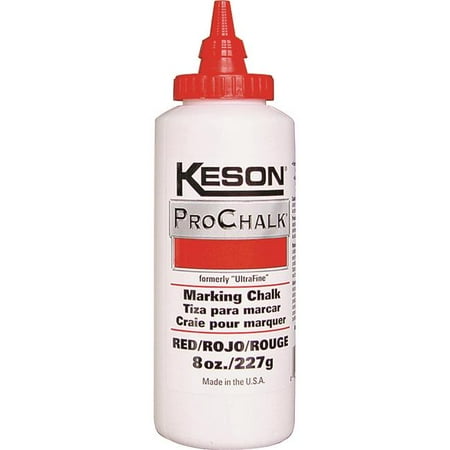 Keson 8R 8 oz Red Ultrafine Marking Chalk