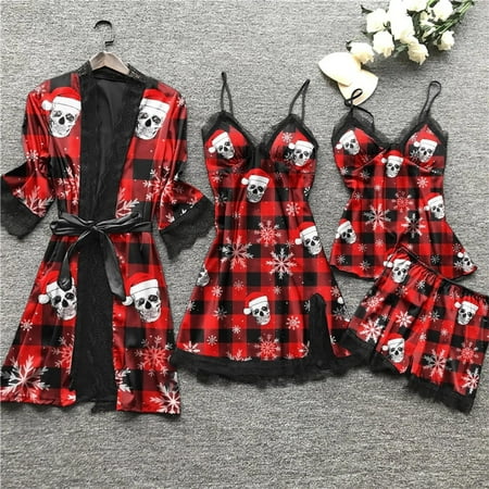 SELONE Womens Plus Size Pajama Set Lingerie Lace Robe 4 Piece Lingerie Christmas Dress Babydoll Sleepwear Nightdress Pajamas Set Nightgowns for Valentines Day Anniversary Wedding Honeymoon Wine XXL
SELONE Womens Plus Size Pajama Set Lingerie Lace Robe 4 Piece Lingerie Christmas Dress Babydoll Sleepwear Nightdress Pajamas Set Nightgowns for Valentines Day Anniversary Wedding Honeymoon Wine XXL