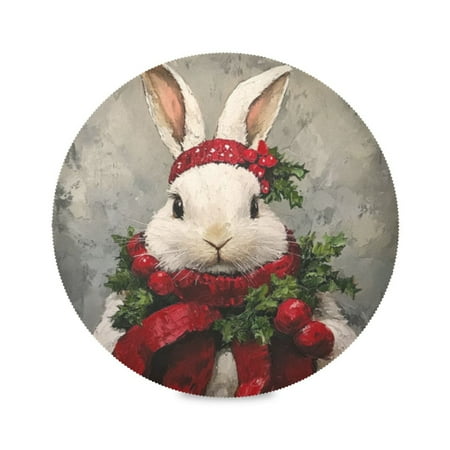 Round Plate Mat 15.4x15.4 Inchesx1 Placemat Table Mat Kitchen Mat Coffee Mat Fabric Thick Strong Wear-Resistant Heat Resistance Christmas White Rabbit
Round Plate Mat 15.4x15.4 Inchesx1 Placemat Table Mat Kitchen Mat Coffee Mat Fabric Thick Strong Wear-Resistant Heat Resistance Christmas White Rabbit