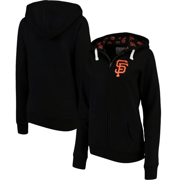 San Francisco Giants Soft as a Grape Women's Line Drive Full-Zip Hoodie - Black