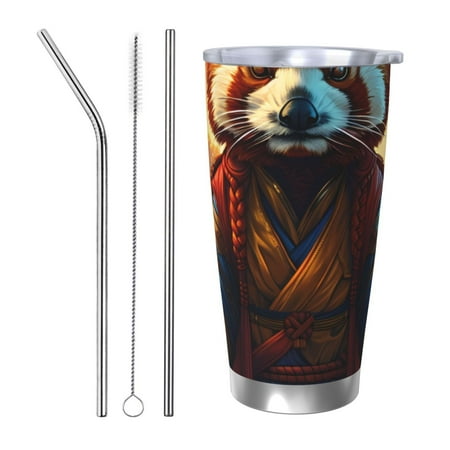 Uemuo Prairie Meditating Raccoon Print Travel Coffee Mug 20oz Double-walled Car Cup Stainless Steel Insulated Tumbler Leak-proof Travel Cup Reusable Straw Car Cup-Straw Three-piece Set 
Uemuo Prairie Meditating Raccoon Print Travel Coffee Mug 20oz Double-walled Car Cup Stainless Steel Insulated Tumbler Leak-proof Travel Cup Reusable Straw Car Cup-Straw Three-piece Set