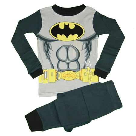 Batman 2 PC Long Sleeve Cotton Tight Fit Pajama Set Boy Size 8