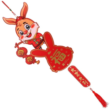 Chinese Spring Festival Rabbit Pendant with Tassel Indoor Outdoor Hanging Decor Festival Prop
Chinese Spring Festival Rabbit Pendant with Tassel Indoor Outdoor Hanging Decor Festival Prop